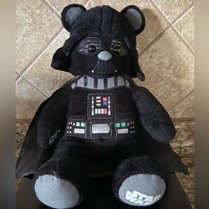 Starwars Darth Vader Build a Bear With Cape 17 inches Black Stuffed Toy Retired